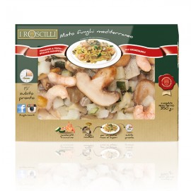 Misto Funghi Mediterraneo - Funghi, gamberetti e zucchine Misto Funghi Mediterraneo - Funghi, gamberetti e zucchine